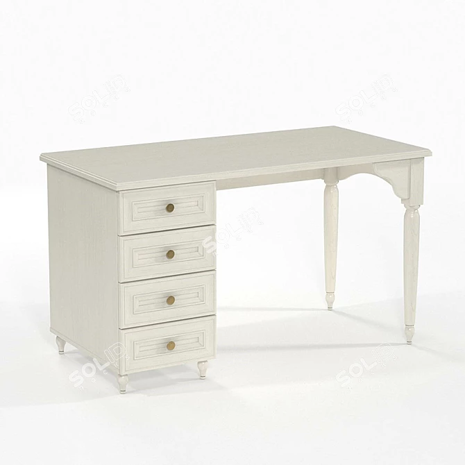 Elegant OM Design Writing Desk 3D model image 1