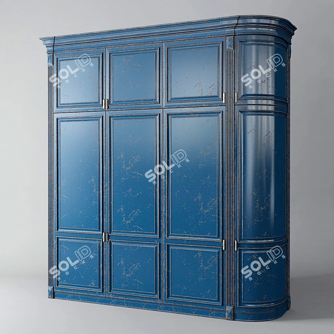 Vintage Corner Cabinet 3D model image 1