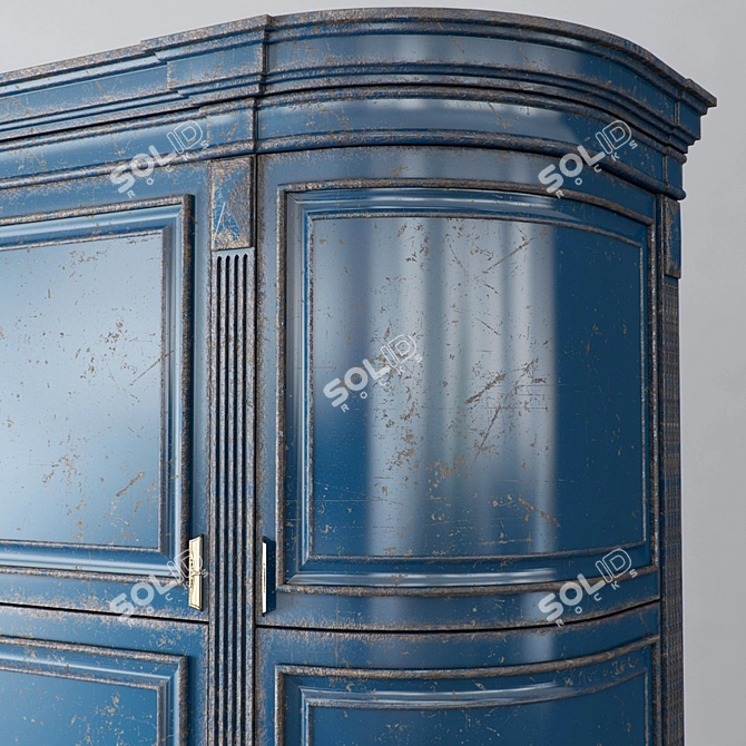 Vintage Corner Cabinet 3D model image 2