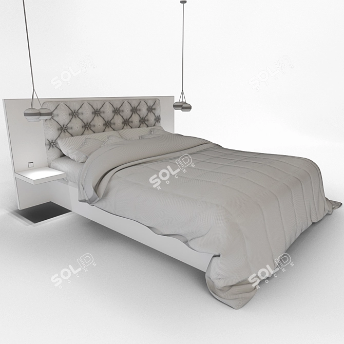 Cosy Haven Double Bed 3D model image 2