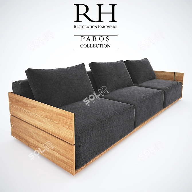 Restoration Hardware PAROS 96" Sofa 3D model image 1