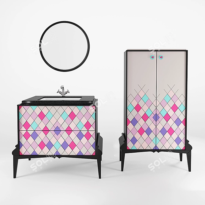 MIRO MOBILI Dresser Mirror Wardrobe Collection 3D model image 2