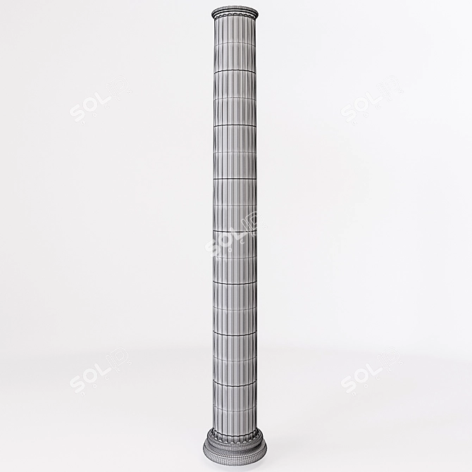 Doric Column 3D Model: High-Resolution Texture 3D model image 2