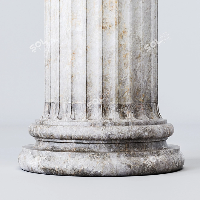 Doric Column 3D Model: High-Resolution Texture 3D model image 3