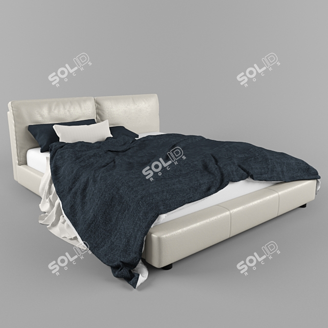 Luxury Italian Bed: Massimosistema 3D model image 1