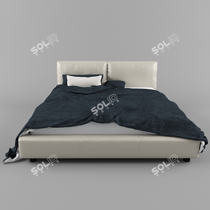 Luxury Italian Bed: Massimosistema 3D model image 3