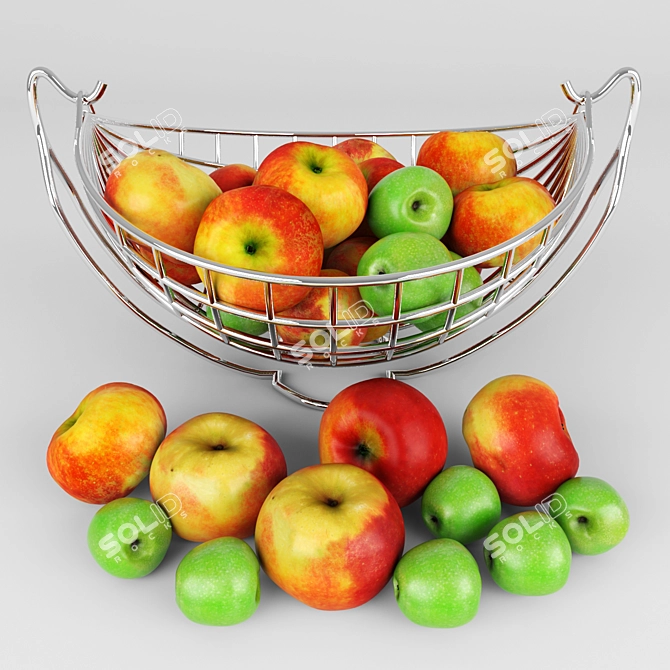  Fresh Crunchy Apples for Cooking 3D model image 1