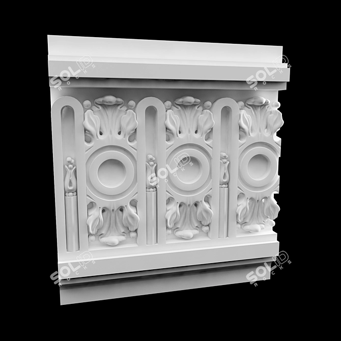 Title: Elegant Decorative Moulding 3D model image 1