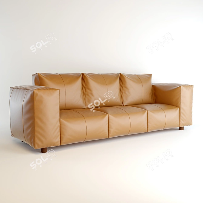 Modern Comfort: Hudson III Sofa 3D model image 1