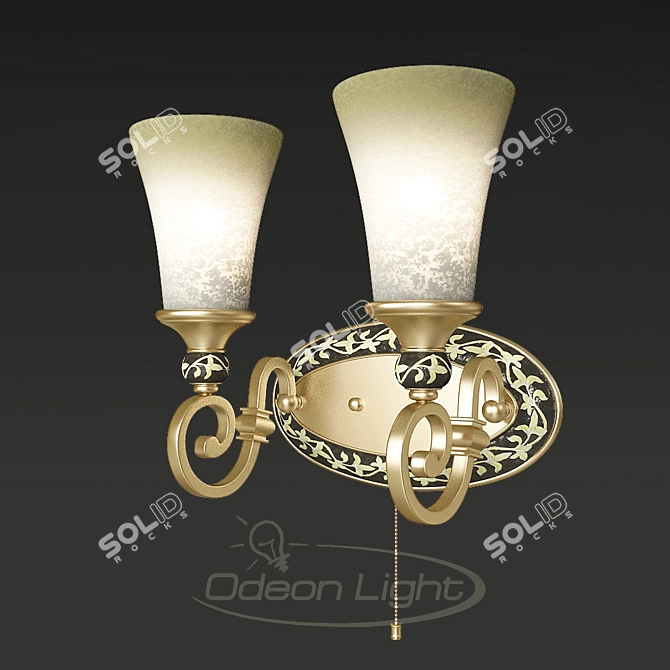 Odeon Perry 2456-2W Pendant Light 3D model image 1