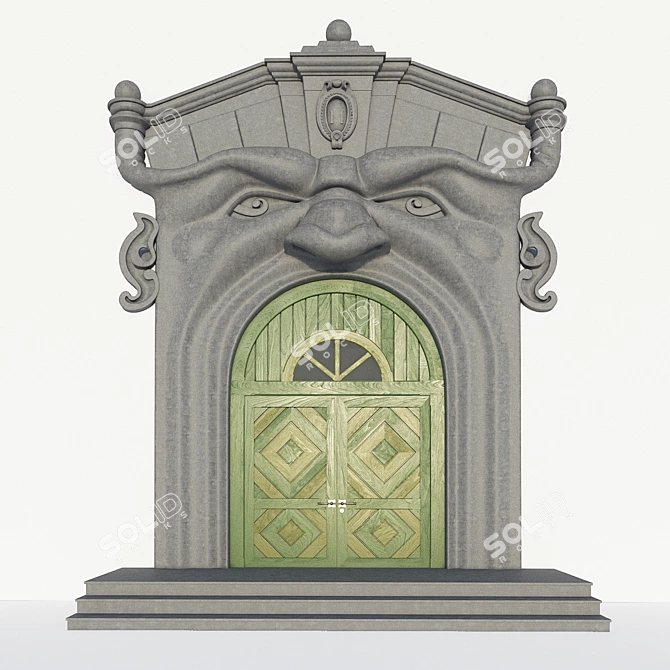 Italian Demon Door Portal 3D model image 1