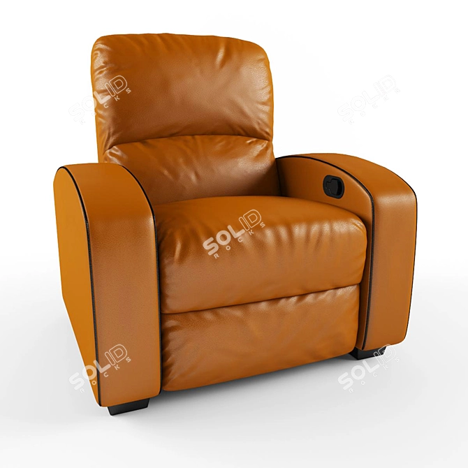 Luxury Reclining Leather Armchair 3D model image 1