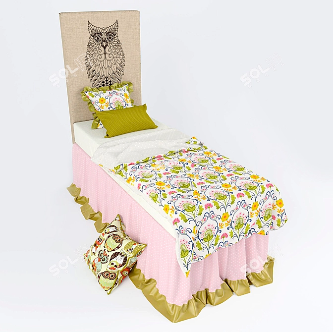 Cozy Dreams Child Bedding Set 3D model image 1