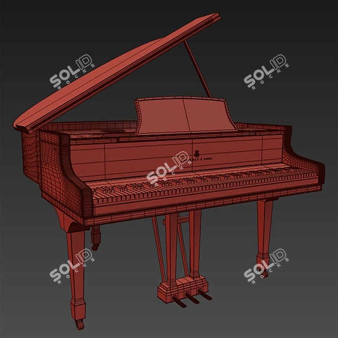 Steinway & Sons Grand Piano 3D model image 3