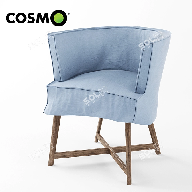 Joilet Linen Upholstered Chair 3D model image 1