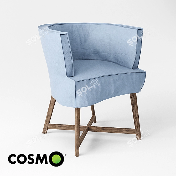 Joilet Linen Upholstered Chair 3D model image 2