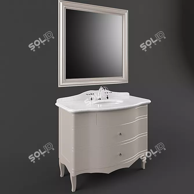 GAIA Serge Bathroom Cabinet 3D model image 1