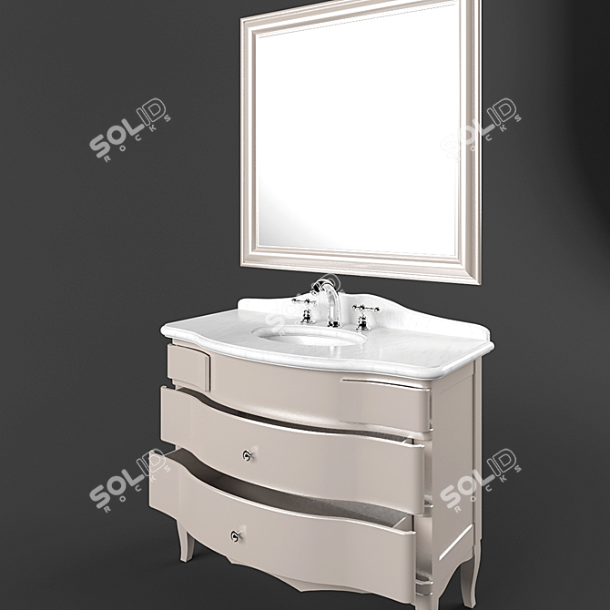 GAIA Serge Bathroom Cabinet 3D model image 2