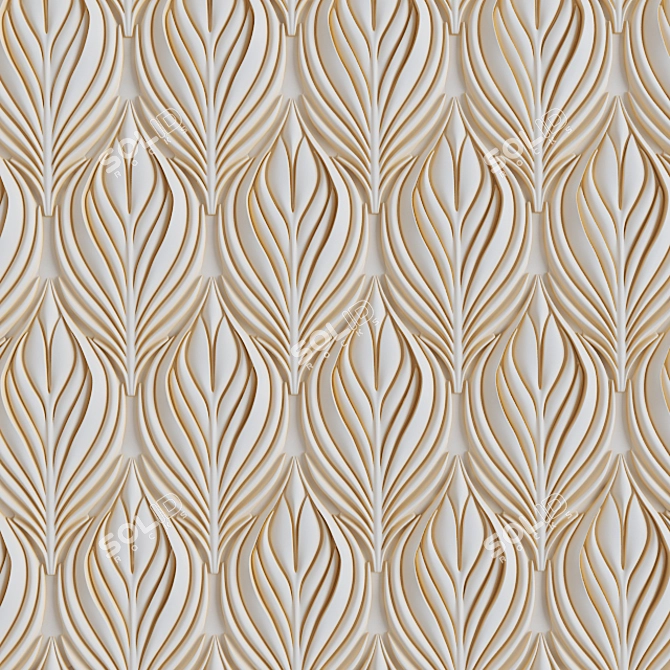 Elegant Panel Décor 3D model image 1