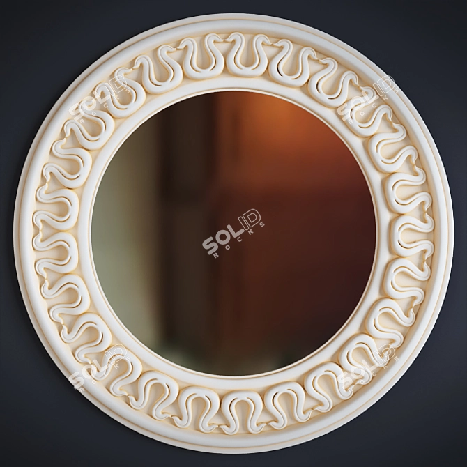 Reflective Elegance Mirror 3D model image 2