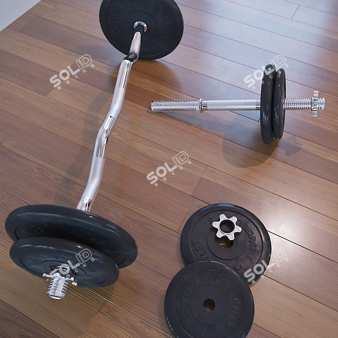 Ultimate Strength Training Set 3D model image 2