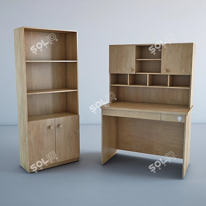 Cilek Natura Kids Furniture Set 3D model image 3