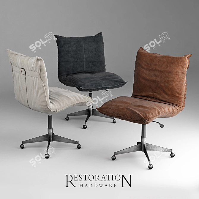 Restoration Hardware Desk Chair 3D model image 1