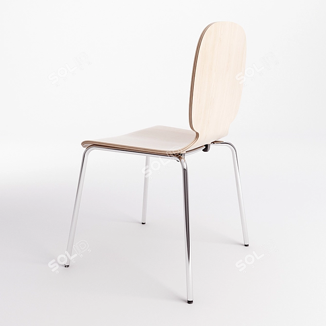 Nordic Comfort Chair 3D model image 2