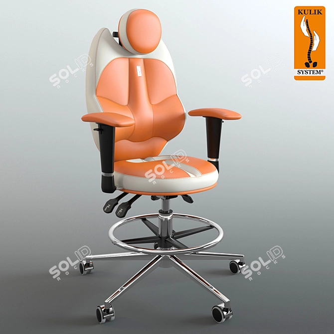 TurboSmooth Chair Trio: Stylish Seating Options 3D model image 1