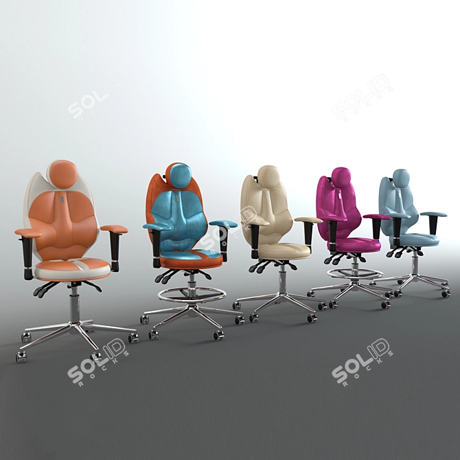 TurboSmooth Chair Trio: Stylish Seating Options 3D model image 3