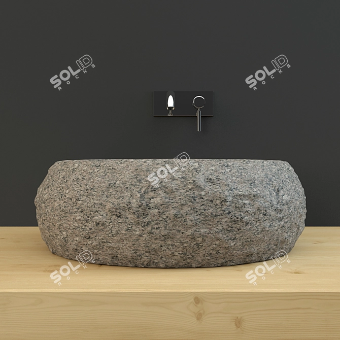  Natural Stone Sink 3D model image 3