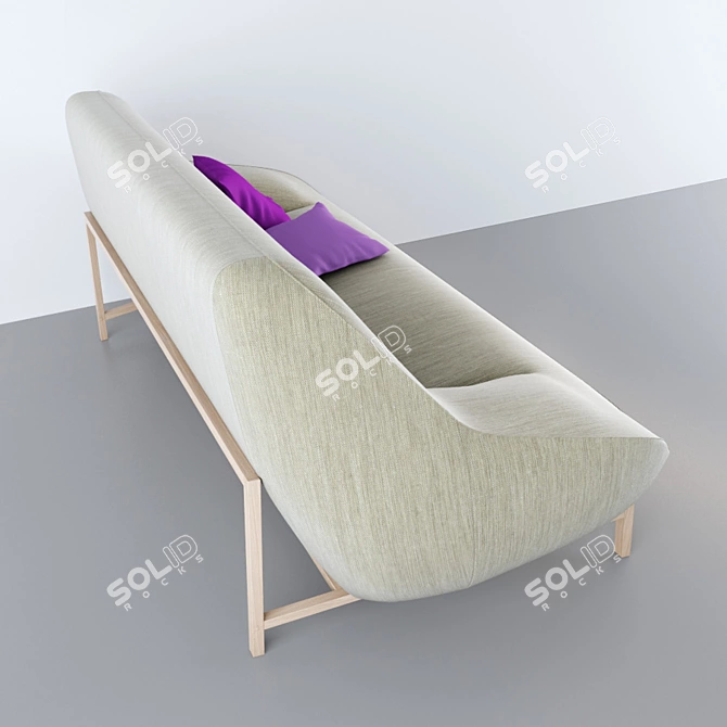 Elegant 3-Seat Cosse Sofa 3D model image 3