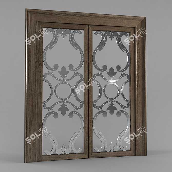 Elegante Italiano Doors 3D model image 1