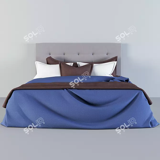 Pufetto Ferrara Bed: Elegant and Spacious 3D model image 1