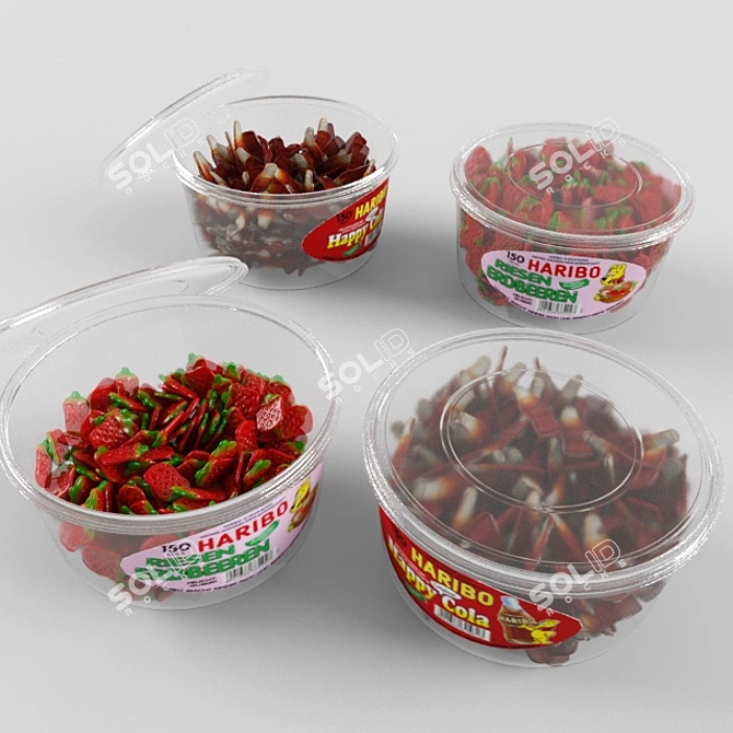 Delicious Marmalade Haribo - Cola & Riesen! 3D model image 3