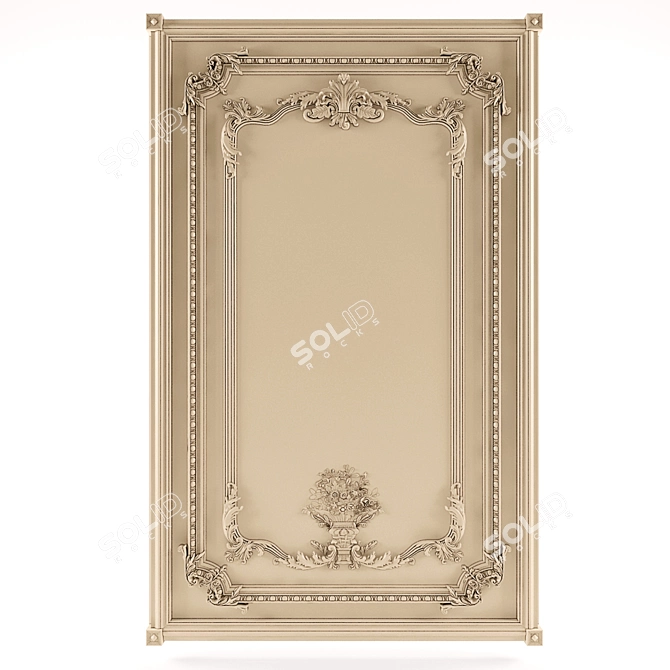 Elegant Wall Panels 3D model image 1