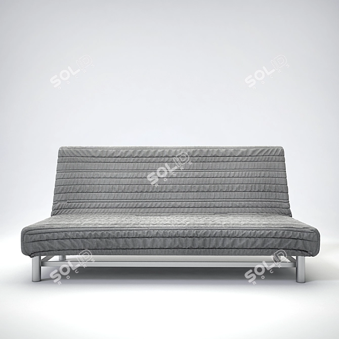 Valla 3-Seater Sofa: Knisa Light Grey 3D model image 2
