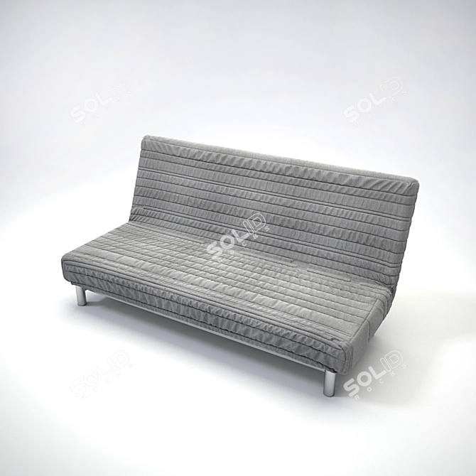 Valla 3-Seater Sofa: Knisa Light Grey 3D model image 3