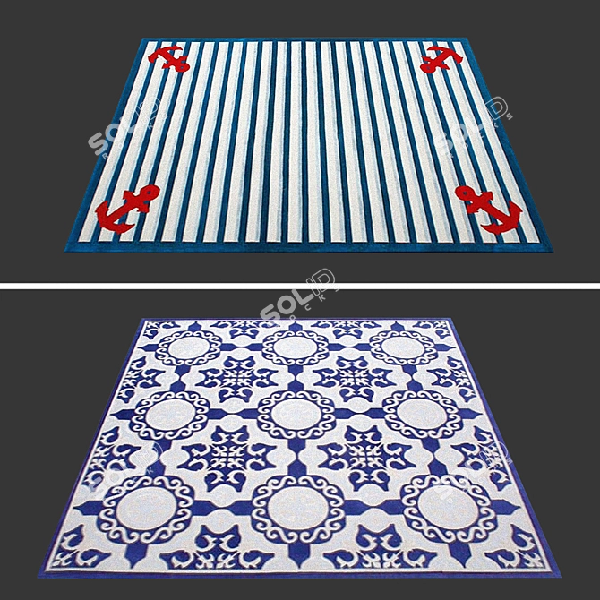 Versatile Set of Cavio Carpets 3D model image 2