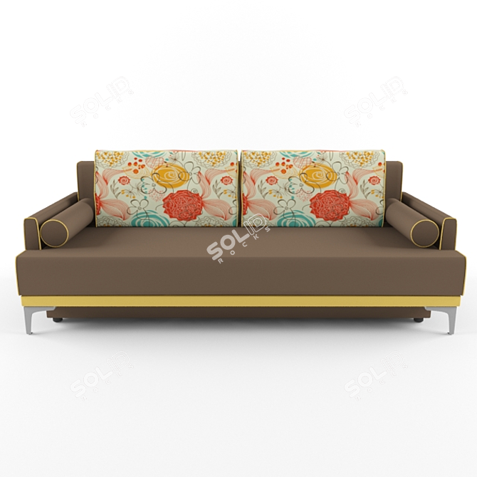 Naples Eurobook Sofa (Factory Mirlacheva): Modern Design, Comfortable Sleeper, Storage 3D model image 1