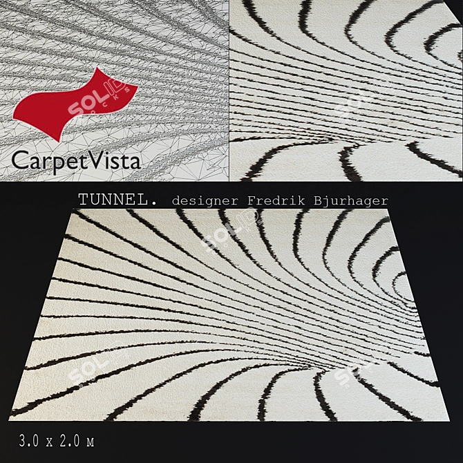 Tunnel Carpet by Carpet Vista 3D model image 1