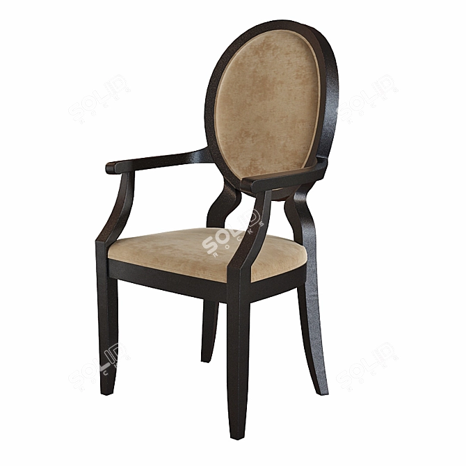 Elegant Modenese Gastone Chair 3D model image 1