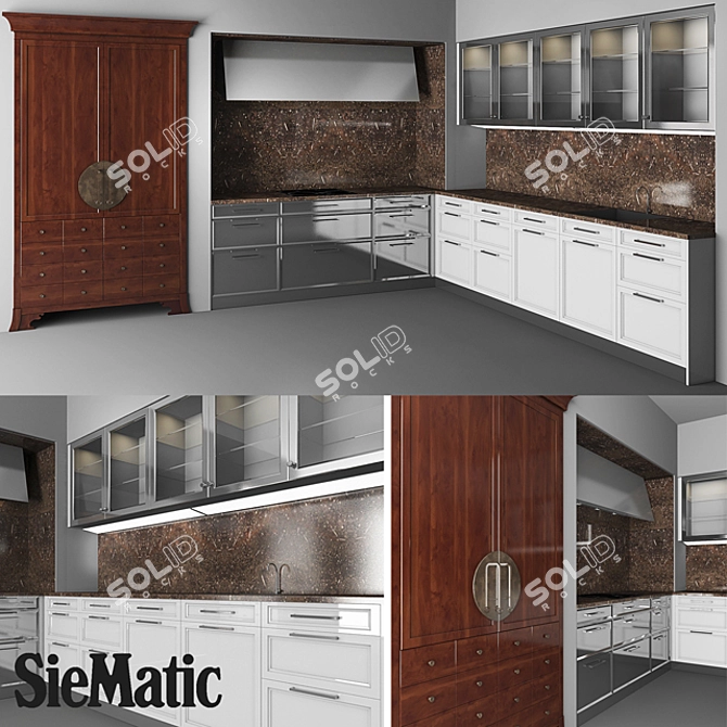 SieMatic BeauxArts Kitchen: Elegant German Design 3D model image 1