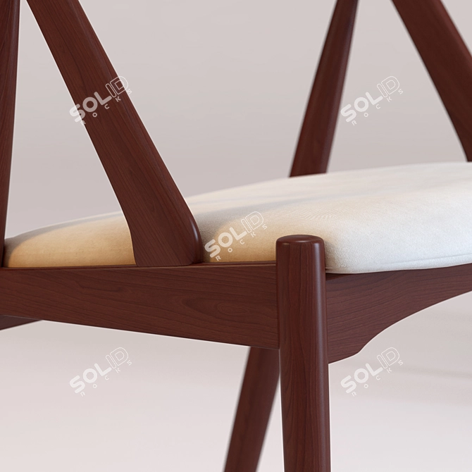 Mid-century Brazilian Rosewood Dining Chairs by Kai Kristiansen 3D model image 2