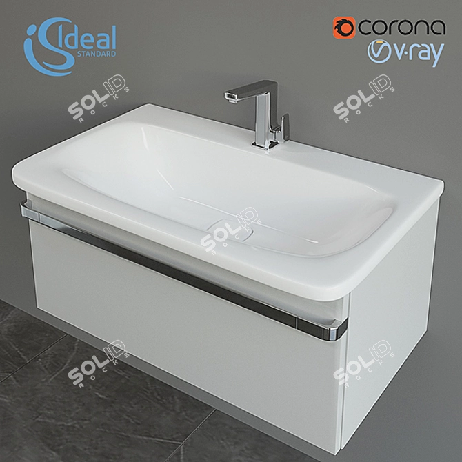 Tonic II Wash Basin Set 3D model image 1