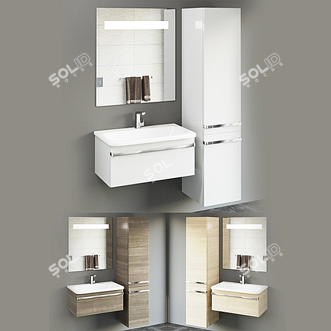 Tonic II Wash Basin Set 3D model image 3