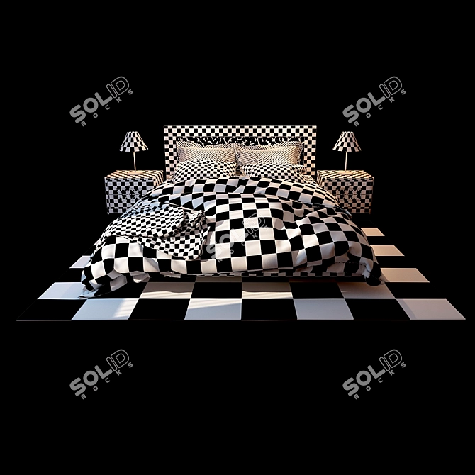 Lago di Garda Serenissima Bedroom Set 3D model image 2