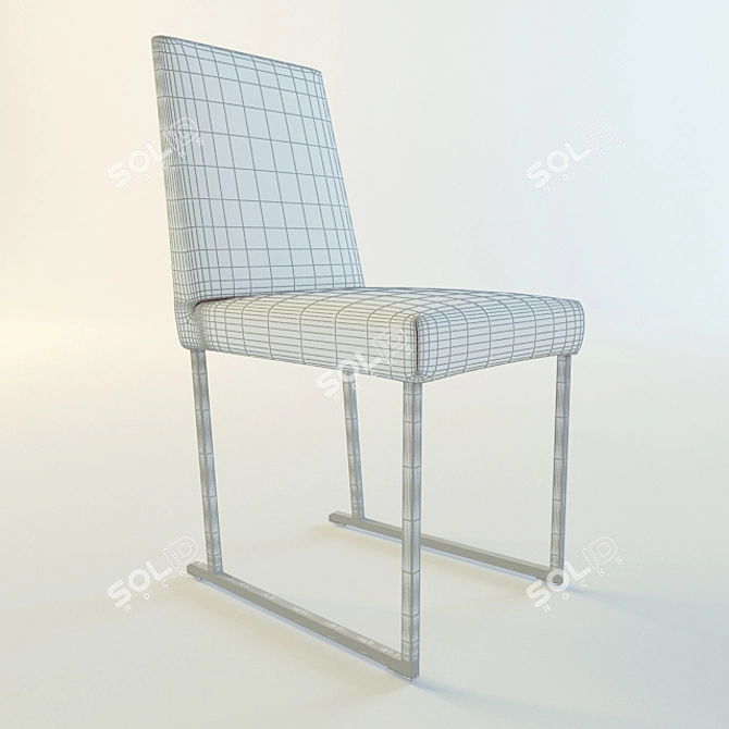 Modern Designer Chair: Solo B&B 3D model image 2