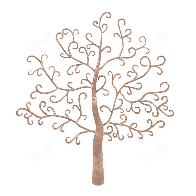 Elegant Wrought Vine Tree 3D model image 2