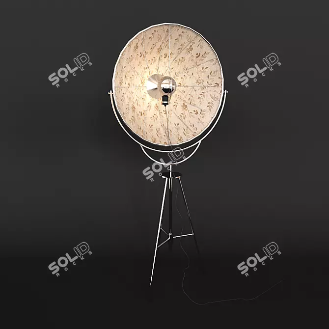 Fortuny Floor Lamp: Timeless Elegance Illuminated 3D model image 1